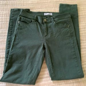 Loft skinny leg green jeans